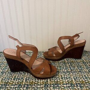 Vince Camuto - Tamas 2 - Saddle / Cork Wedge Heels - Size 8.5 Medium
